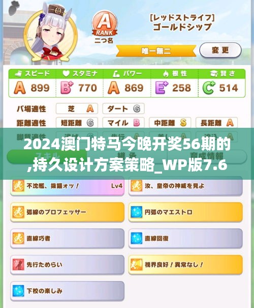 2024澳门特马今晚开奖56期的,持久设计方案策略_WP版7.699