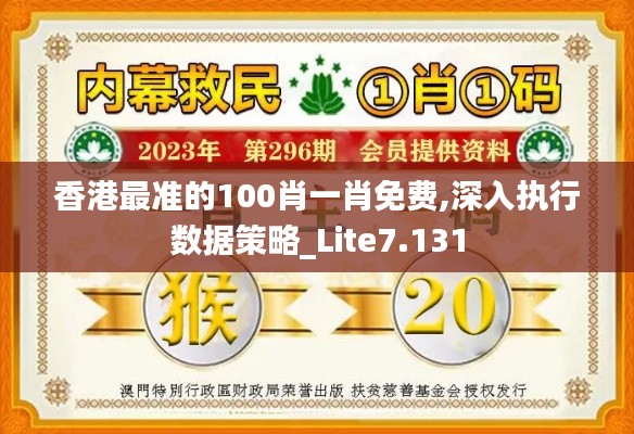 香港最准的100肖一肖免费,深入执行数据策略_Lite7.131