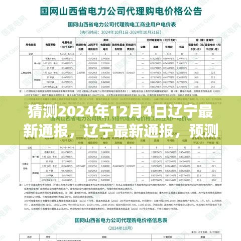 辽宁未来展望，预测与评测2024年12月4日的最新通报