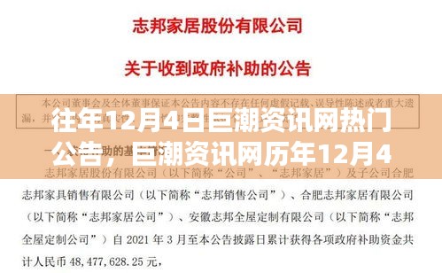 巨潮资讯网历年12月4日热门公告回顾与聚焦