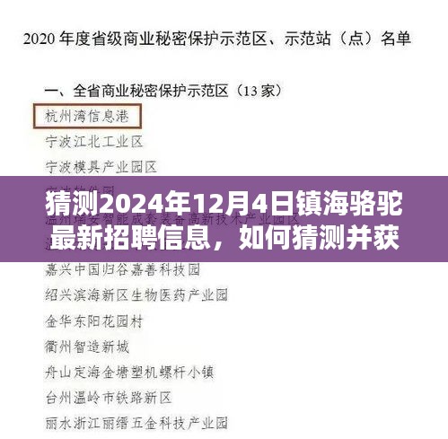 镇海骆驼最新招聘信息预测与获取指南，如何猜测并获取镇海骆驼招聘信息（详细步骤指南）