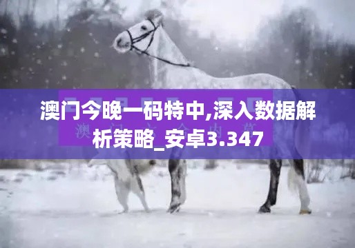 澳门今晚一码特中,深入数据解析策略_安卓3.347