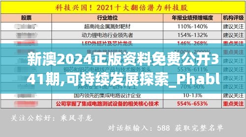 新澳2024正版资料免费公开341期,可持续发展探索_Phablet2.238