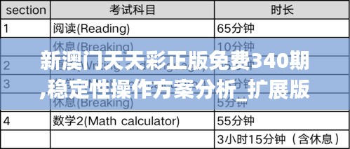 新澳门天天彩正版免费340期,稳定性操作方案分析_扩展版8.784