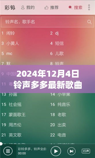 铃声多多最新歌曲探析，聚焦2024年12月4日的音乐观察与思考