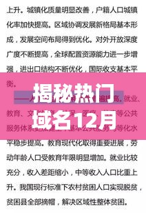 揭秘热门域名12月510dd，深度剖析背景、事件与地位