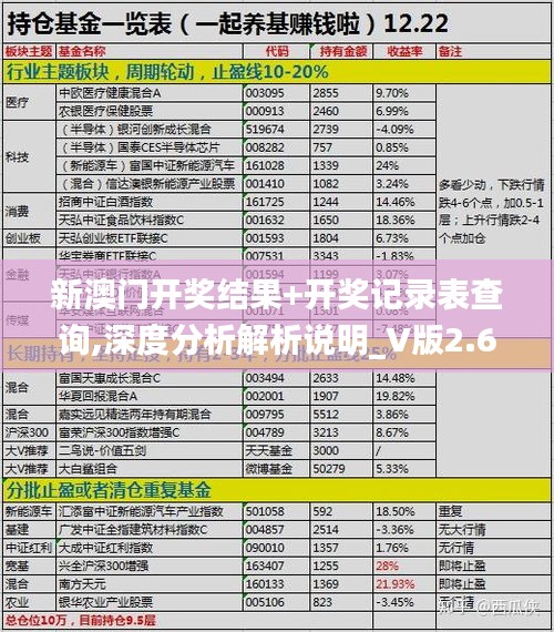 新澳门开奖结果+开奖记录表查询,深度分析解析说明_V版2.646