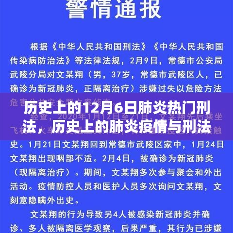 历史上的肺炎疫情与刑法，回顾与展望——以肺炎疫情中的刑法变迁为视角的探讨（标题）