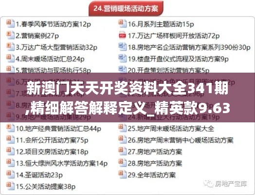 新澳门天天开奖资料大全341期,精细解答解释定义_精英款9.633