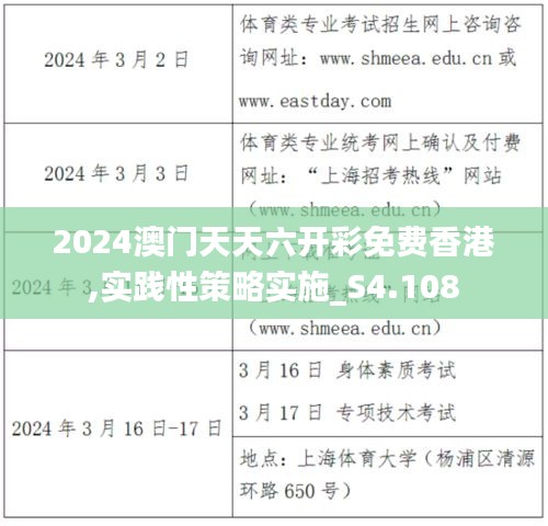 2024澳门天天六开彩免费香港,实践性策略实施_S4.108