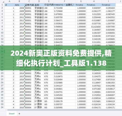 2024新奥正版资料免费提供,精细化执行计划_工具版1.138