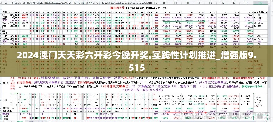 2024澳门天天彩六开彩今晚开奖,实践性计划推进_增强版9.515