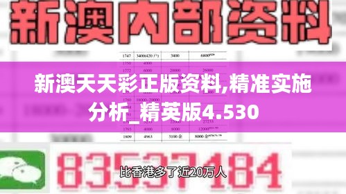 新澳天天彩正版资料,精准实施分析_精英版4.530