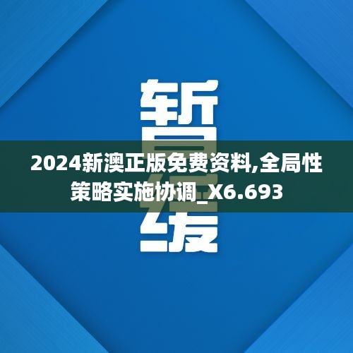 2024新澳正版免费资料,全局性策略实施协调_X6.693