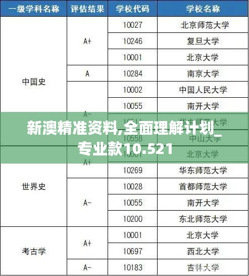 新澳精准资料,全面理解计划_专业款10.521