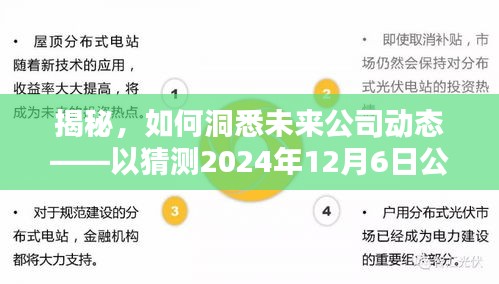 洞悉未来公司动态，揭秘预测公司热门动态的秘诀（以猜测至2024年为例）