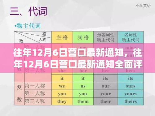 往年12月6日营口最新通知详解，特性、体验、对比及用户群体分析综述