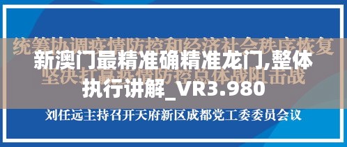 新澳门最精准确精准龙门,整体执行讲解_VR3.980