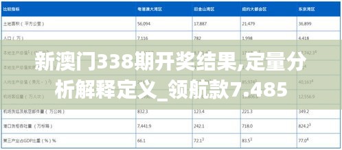 新澳门338期开奖结果,定量分析解释定义_领航款7.485