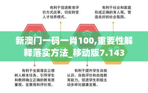 新澳门一码一肖100,重要性解释落实方法_移动版7.143