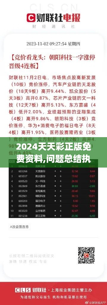 2024天天彩正版免费资料,问题总结执行方案_yShop3.146