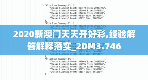 2020新澳门天天开好彩,经验解答解释落实_2DM3.746