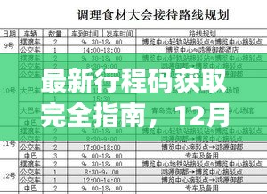 最新行程码获取指南，12月9日版详解