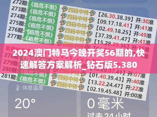 2024澳门特马今晚开奖56期的,快速解答方案解析_钻石版5.380