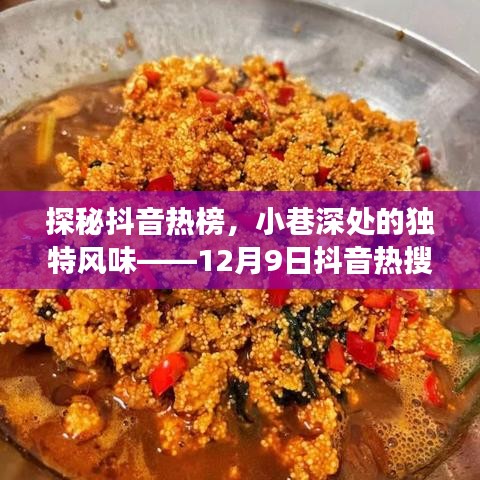 探秘抖音热榜，小巷深处的独特风味美食宝藏揭秘（附12月9日抖音热搜）