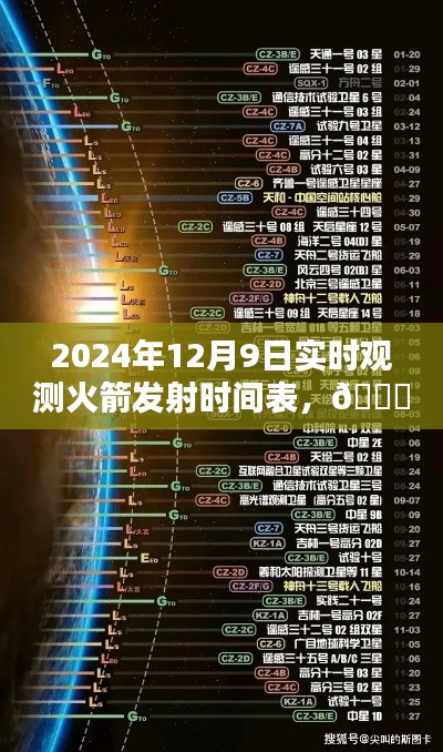 2024年12月9日火箭发射实时观测指南，发射时间表一览