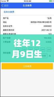 智能生活缴费系统下的实时电费监控，重塑日常缴费体验，往年12月9日电费实时显示新纪元
