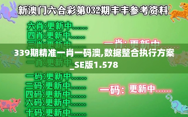 339期精准一肖一码澳,数据整合执行方案_SE版1.578