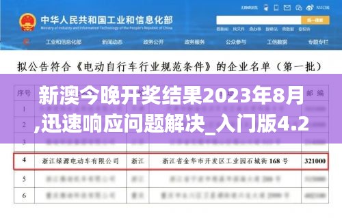 新澳今晚开奖结果2023年8月,迅速响应问题解决_入门版4.272