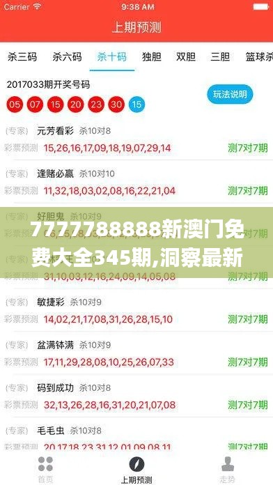 7777788888新澳门免费大全345期,洞察最新开奖趋势_FHD9.609