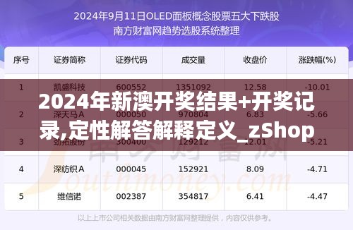 2024年新澳开奖结果+开奖记录,定性解答解释定义_zShop8.848