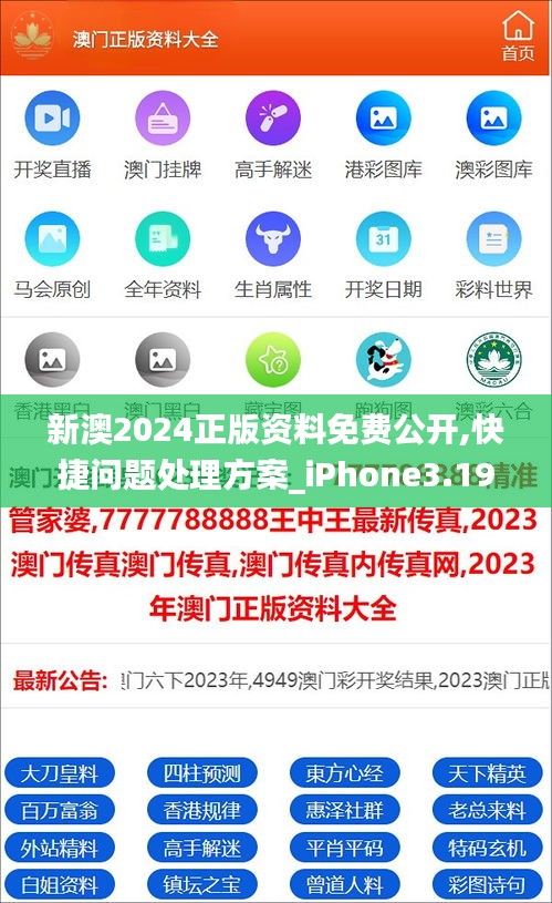 新澳2024正版资料免费公开,快捷问题处理方案_iPhone3.197