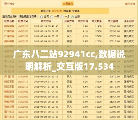 广东八二站92941cc,数据说明解析_交互版17.534