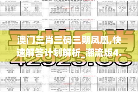 澳门三肖三码三期凤凰,快速解答计划解析_潮流版4.719