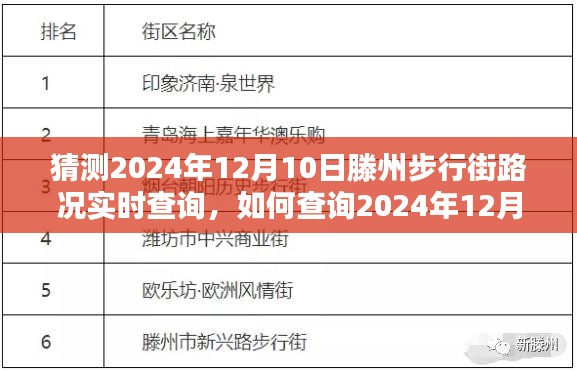 2024年12月10日滕州步行街路况实时查询指南，详细步骤与查询方法