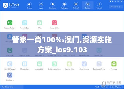 管家一肖100‰澳门,资源实施方案_ios9.103