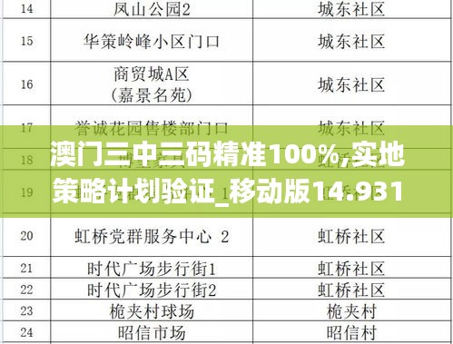 澳门三中三码精准100%,实地策略计划验证_移动版14.931