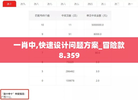 一肖中,快速设计问题方案_冒险款8.359