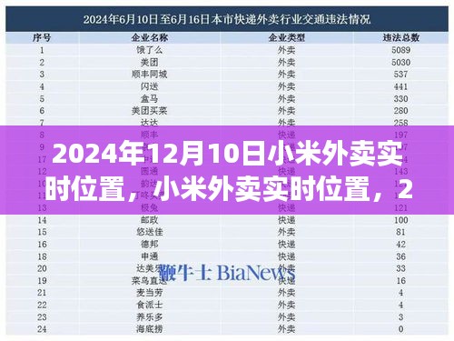 2024年12月10日小米外卖实时位置，里程碑事件与深远影响的探索