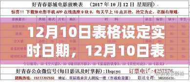 12月10日表格实时日期设定与优化，提升数据表格更新效率