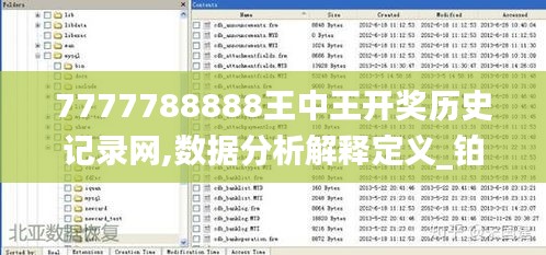 7777788888王中王开奖历史记录网,数据分析解释定义_铂金版8.761