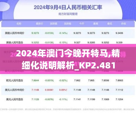 2024年澳门今晚开特马,精细化说明解析_KP2.481