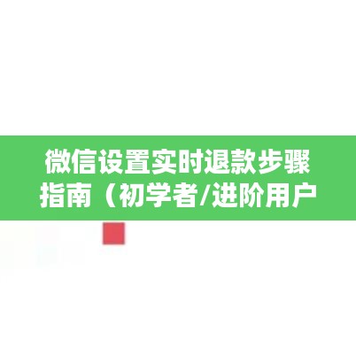 微信退款实时操作指南，初学者与进阶用户步骤详解