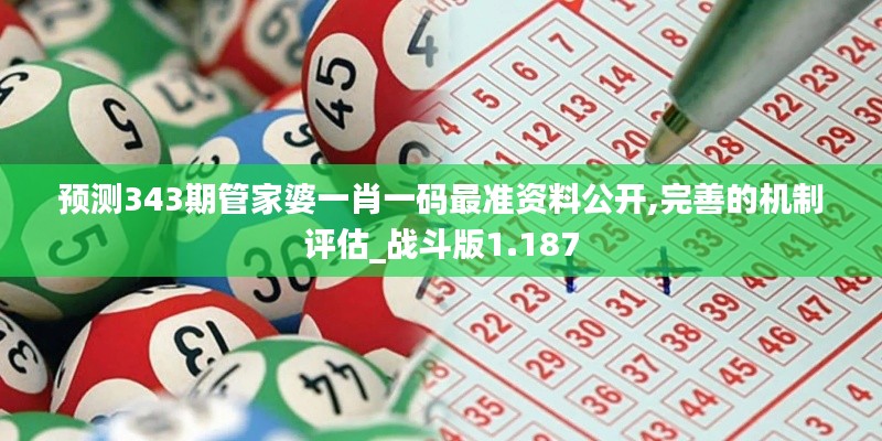 预测343期管家婆一肖一码最准资料公开,完善的机制评估_战斗版1.187