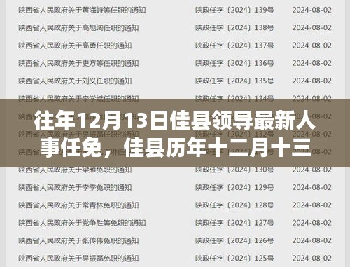 佳县人事任免回顾，历年十二月十三日领导人事变迁与时代同步发展