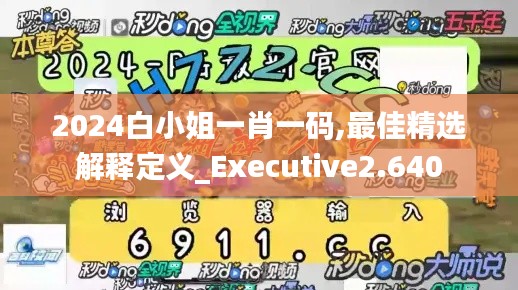 2024白小姐一肖一码,最佳精选解释定义_Executive2.640